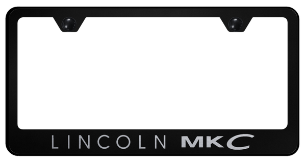 Lincoln MKC Stainless Steel Frame - Laser Etched Black License Plate Frame - LF.MKC.EB