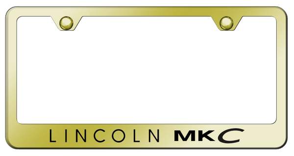 Lincoln MKC Stainless Steel Frame - Laser Etched Gold License Plate Frame - LF.MKC.EG