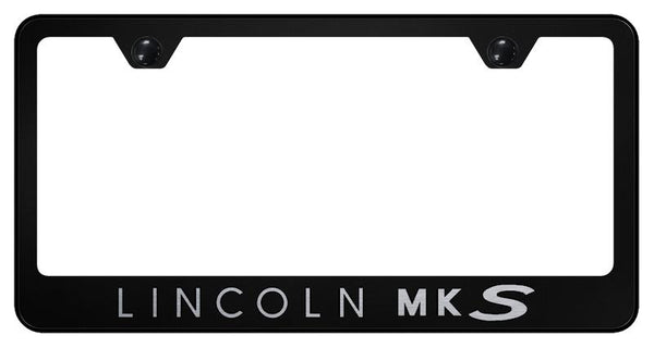 Lincoln MKS Black Laser Etched Standard License Frame - LF.MKS.EB