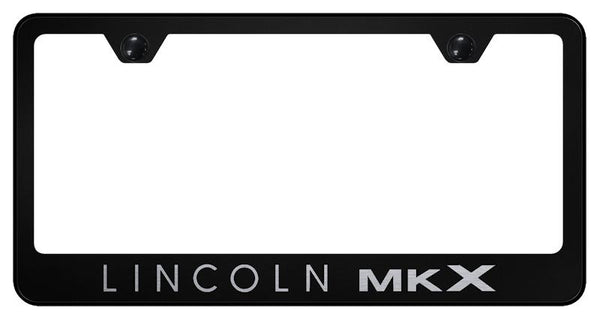 Lincoln MKX Black Laser Etched Standard License Frame - LF.MKX.EB