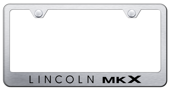 Lincoln MKX Stainless Steel Frame - Laser Etched Brushed License Plate Frame - LF.MKX.ES