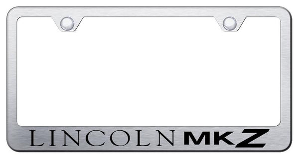 Lincoln MKZ Brushed Stainless Steel Laser Etched Standard License Frame - LF.MKZ.ES