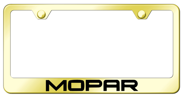 Mopar Mopar Stainless Steel Frame - Laser Etched Gold License Plate Frame - LF.MOP.EG