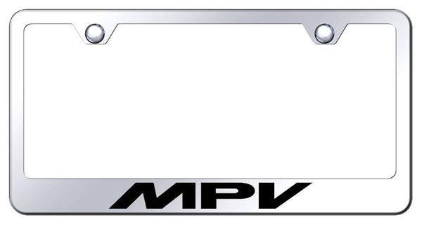 Mazda MPV Chrome Laser Etched Standard License Frame - LF.MPV.EC