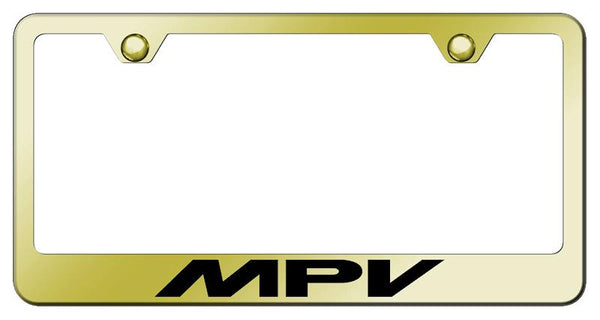 Mazda MPV Gold Laser Etched Standard License Frame - LF.MPV.EG