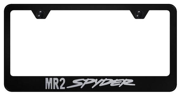 Toyota MR2 Black Laser Etched Standard License Frame - LF.MR2.EB