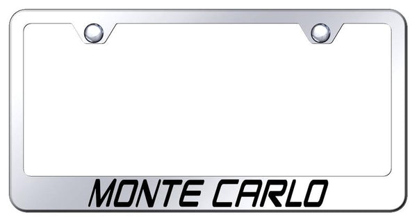 Chevrolet Monte Carlo Chrome Laser Etched Standard License Frame - LF.MTC.EC