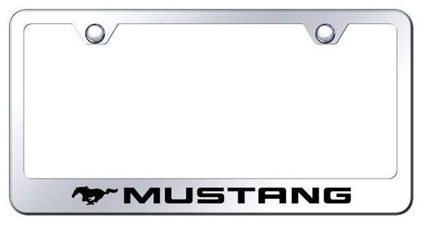 Ford Mustang Chrome Laser Etched Standard License Frame - LF.MUS.EC