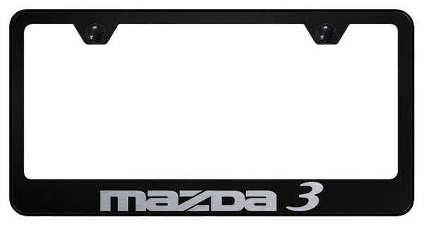 Mazda Mazda 3 Black Laser Etched Standard License Frame - LF.MZ3.EB