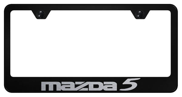 Mazda Mazda 5 Black Laser Etched Standard License Frame - LF.MZ5.EB