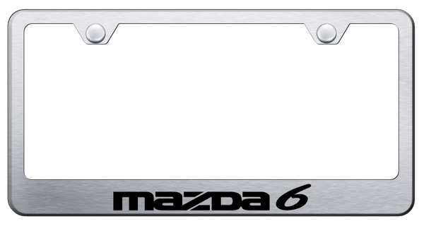 Mazda Mazda 6 Stainless Steel Frame - Laser Etched Brushed License Plate Frame - LF.MZ6.ES