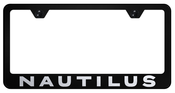 Lincoln Nautilus Stainless Steel Frame - Laser Etched Black License Plate Frame - LF.NAUT.EB