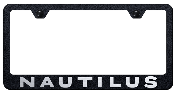 Lincoln Nautilus Stainless Steel Frame - Laser Etched Rugged Black License Plate Frame - LF.NAUT.ERB