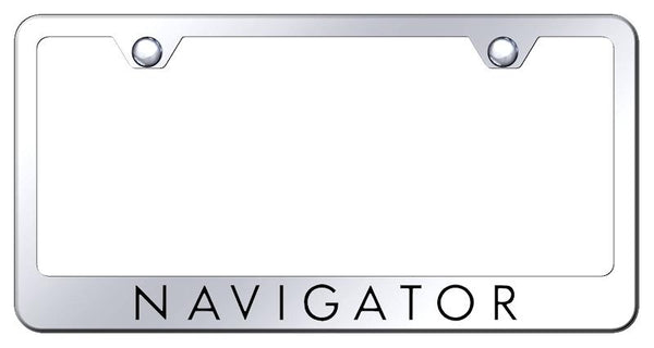 Lincoln Navigator Chrome Laser Etched Standard License Frame - LF.NAV.EC