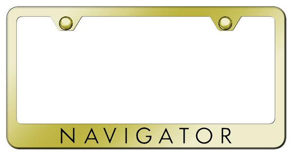 Lincoln Navigator Gold Laser Etched Standard License Frame - LF.NAV.EG