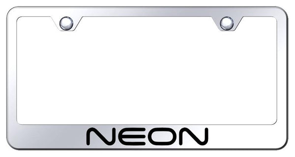 Dodge Neon Chrome Laser Etched Standard License Frame - LF.NEO.EC