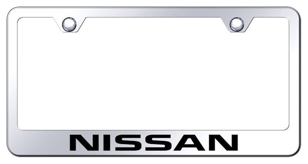 Nissan Nissan Chrome Laser Etched Standard License Frame - LF.NIS.EC