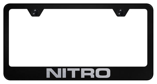 Dodge Nitro Black Laser Etched Standard License Frame - LF.NIT.EB