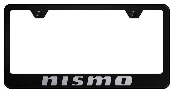 Nissan NISMO Black Laser Etched Standard License Frame - LF.NSM.EB