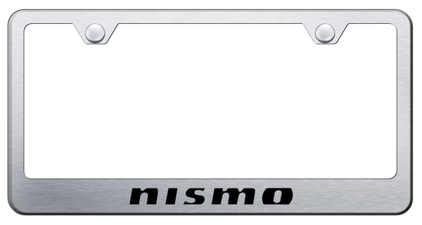 Nissan Nismo Stainless Steel Frame - Laser Etched Brushed License Plate Frame - LF.NSM.ES