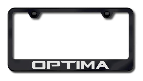 Kia Optima Black Laser Etched Standard License Frame - LF.OPT.EB