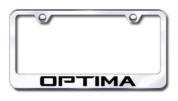 Kia Optima Chrome Laser Etched Standard License Frame - LF.OPT.EC