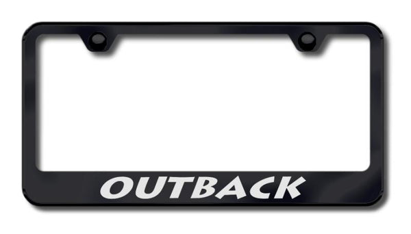 Outback Black Laser Etched Standard License Frame - LF.OUT.EB