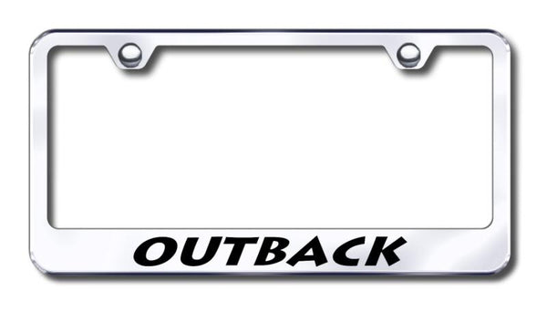 Outback Chrome Laser Etched Standard License Frame - LF.OUT.EC