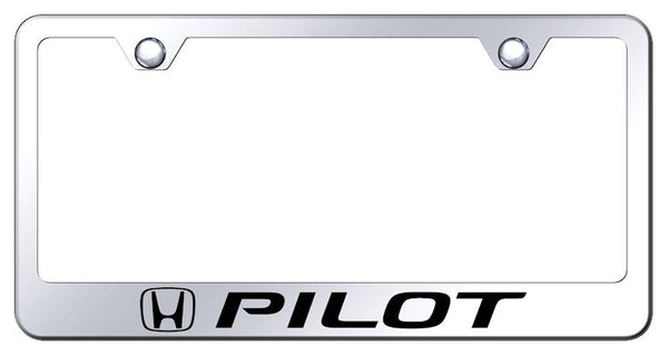 Honda Pilot Chrome Laser Etched Standard License Frame - LF.PIL.EC