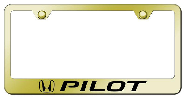 Honda Pilot Gold Laser Etched Standard License Frame - LF.PIL.EG