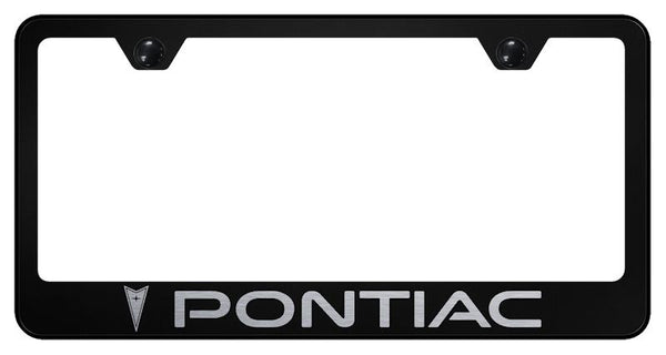 Pontiac Pontiac Black Laser Etched Standard License Frame - LF.PON.EB