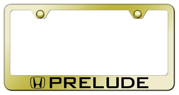 Honda Prelude Gold Laser Etched Standard License Frame - LF.PRE.EG