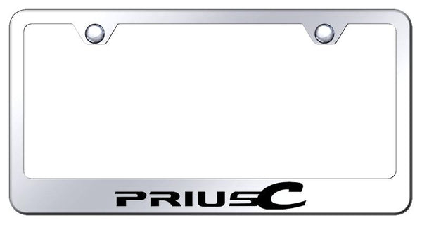 Toyota Prius Chrome Laser Etched Standard License Frame - LF.PRIC.EC