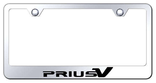 Toyota Prius V Chrome Laser Etched Standard License Frame - LF.PRIV.EC