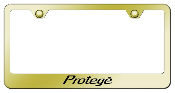 Mazda Protege Gold Laser Etched Standard License Frame - LF.PRO.EG