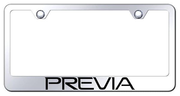 Toyota Previa Chrome Laser Etched Standard License Frame - LF.PRV.EC