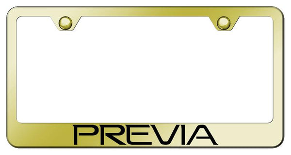 Toyota Previa Gold Laser Etched Standard License Frame - LF.PRV.EG