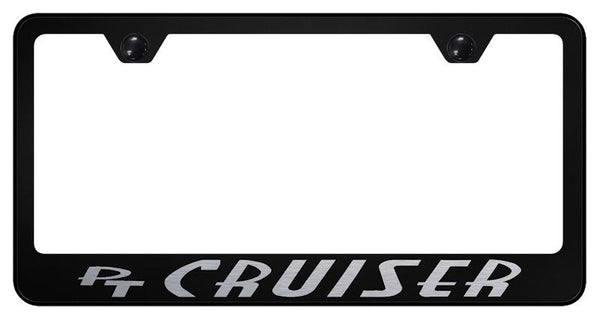 Chrysler PT Cruiser Black Laser Etched Standard License Frame - LF.PTC.EB