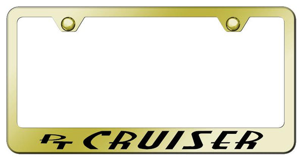 Chrysler PT Cruiser Gold Laser Etched Standard License Frame - LF.PTC.EG