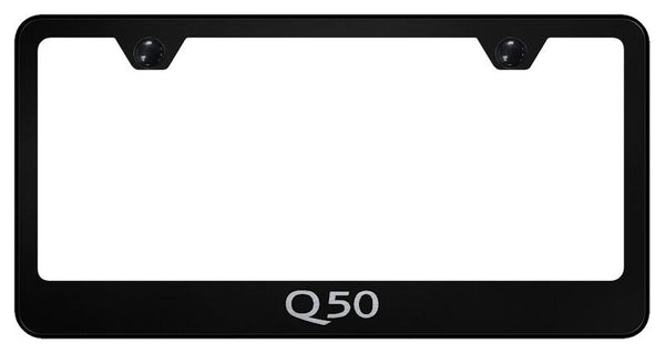 Infiniti Q50 Black Laser Etched Standard License Frame - LF.Q50.EB