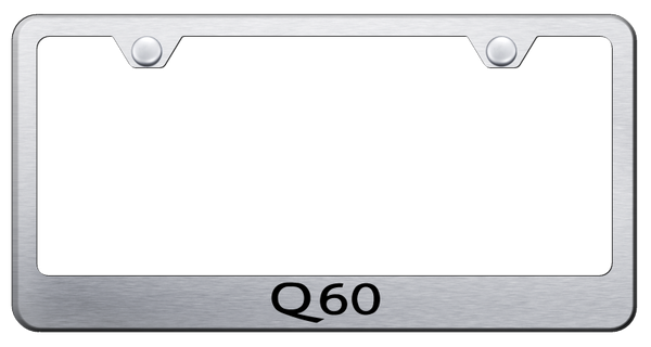 Infiniti Q60 Stainless Steel Frame - Laser Etched Brushed License Plate Frame - LF.Q60.ES