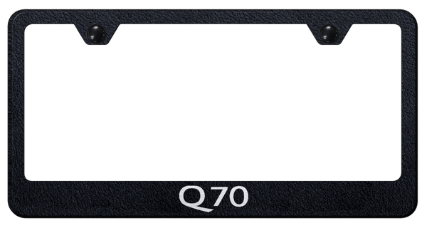 Infiniti Q70 Stainless Steel Frame - Laser Etched Rugged Black License Plate Frame - LF.Q70.ERB