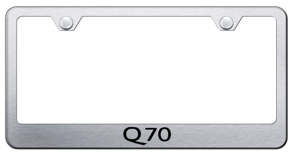 Infiniti Q70 Stainless Steel Frame - Laser Etched Brushed License Plate Frame - LF.Q70.ES