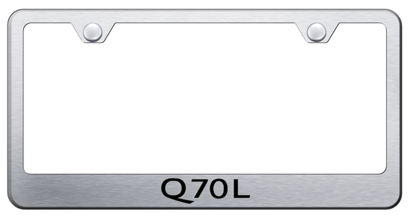 Infiniti Q70L Stainless Steel Frame - Laser Etched Brushed License Plate Frame - LF.Q70L.ES