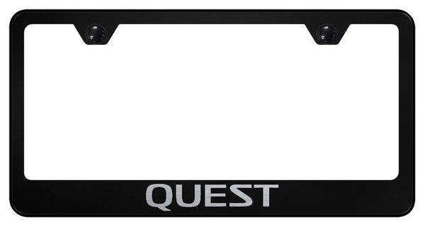 Nissan Quest Black Laser Etched Standard License Frame - LF.QUE.EB