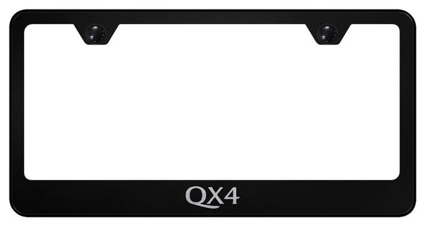 Infiniti QX4 Black Laser Etched Standard License Frame - LF.QX4.EB