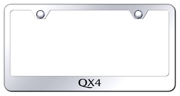 Infiniti QX4 Chrome Laser Etched Standard License Frame - LF.QX4.EC