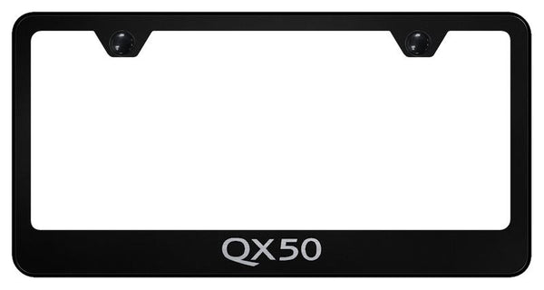 Infiniti QX50 Black Laser Etched Standard License Frame - LF.QX50.EB