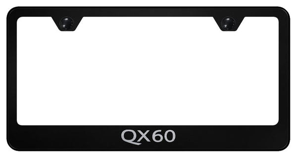 Infiniti QX60 Black Laser Etched Standard License Frame - LF.QX60.EB