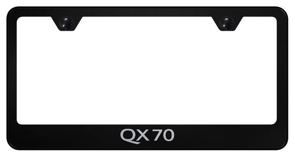 Infiniti QX70 Black Laser Etched Standard License Frame - LF.QX70.EB